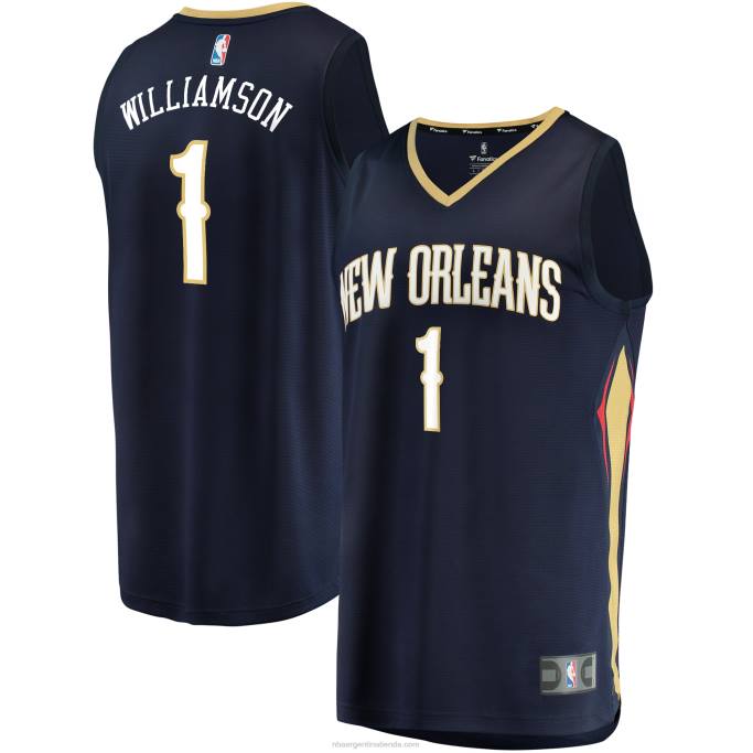 NBA 0F6D16799 New Orleans Pelicans Zion Williamson Navy Réplica Fast Break Jersey
