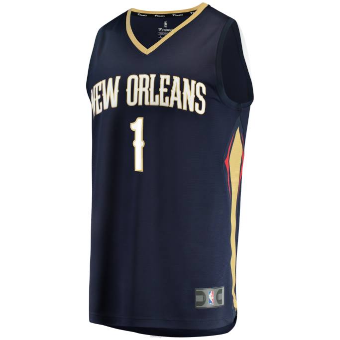 NBA 0F6D16799 New Orleans Pelicans Zion Williamson Navy Réplica Fast Break Jersey