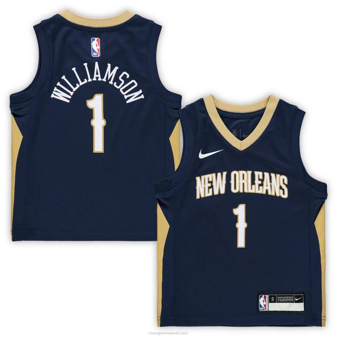 NBA 0F6D16892 preescolar nueva orleans pelícanos zion williamson nike azul marino réplica jersey