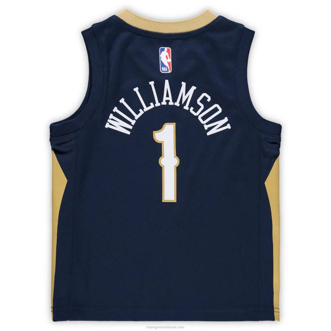 NBA 0F6D16892 preescolar nueva orleans pelícanos zion williamson nike azul marino réplica jersey