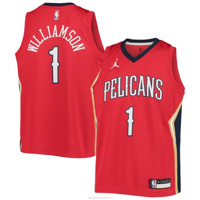 NBA 0F6D16976 Nueva orleans pelícanos zion williamson jordan marca rojo swingman jugador jersey