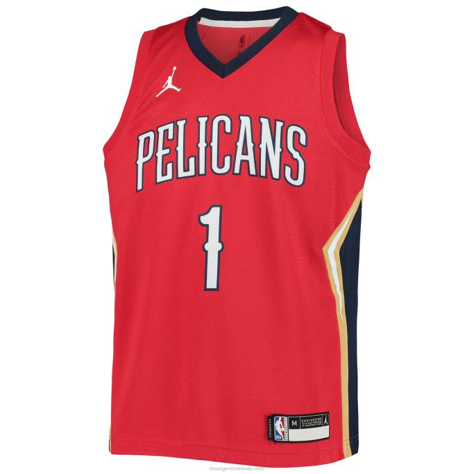 NBA 0F6D16976 Nueva orleans pelícanos zion williamson jordan marca rojo swingman jugador jersey