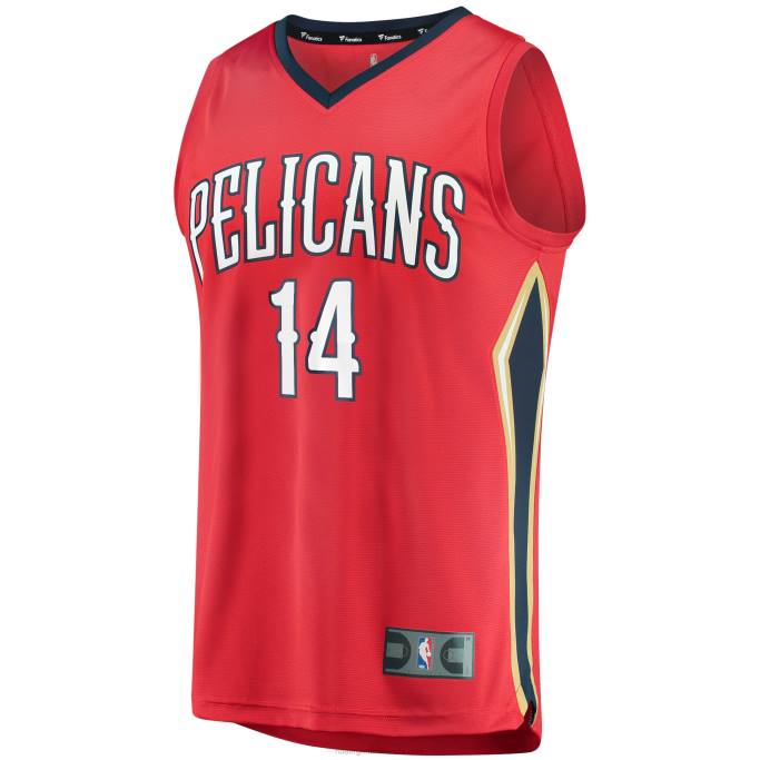 NBA 0F6D16984 New Orleans Pelicans Brandon Ingram camiseta roja de jugador de descanso rápido
