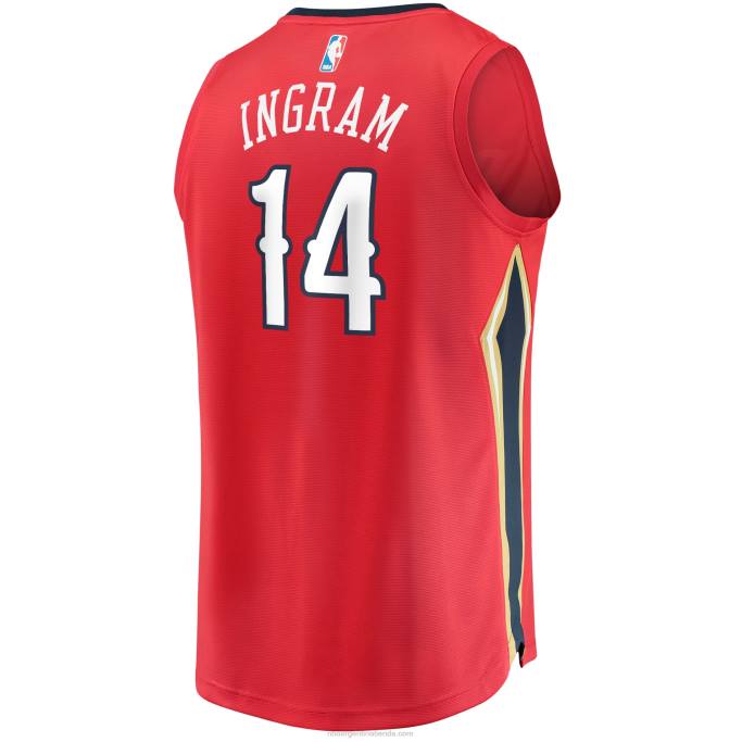 NBA 0F6D16984 New Orleans Pelicans Brandon Ingram camiseta roja de jugador de descanso rápido
