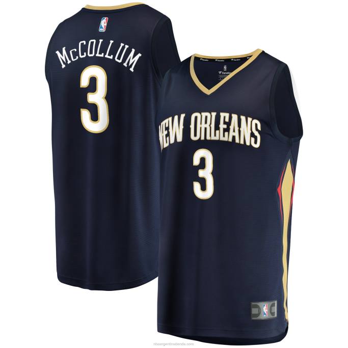 NBA 0F6D17049 pelícanos de nueva orleans c.j. Camiseta de jugador réplica de McCollum Navy Fast Break