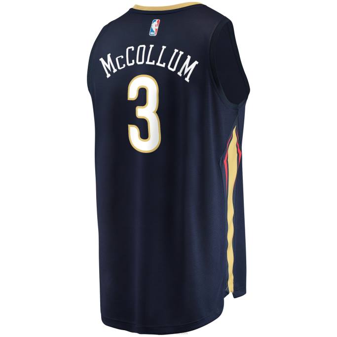 NBA 0F6D17049 pelícanos de nueva orleans c.j. Camiseta de jugador réplica de McCollum Navy Fast Break