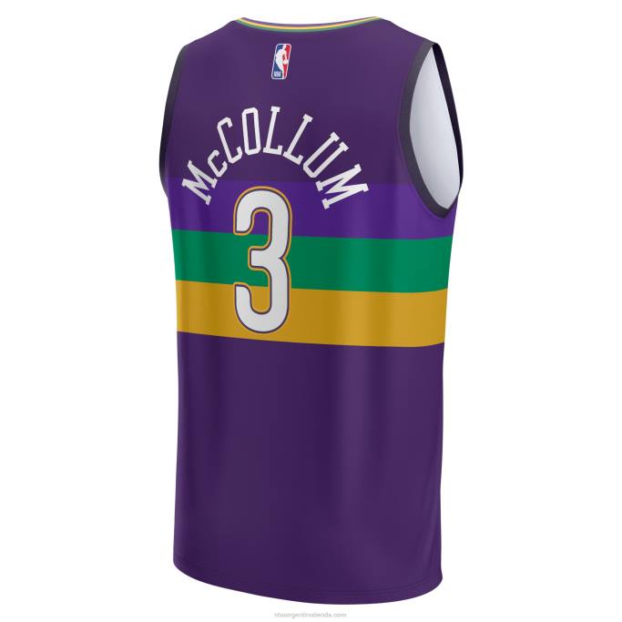 NBA 0F6D17076 Nueva orleans pelícanos cj mccollum púrpura fastbreak jersey