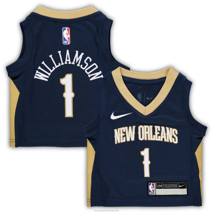 NBA 0F6D17272 New Orleans Pelicans Zion Williamson Nike réplica de camiseta azul marino