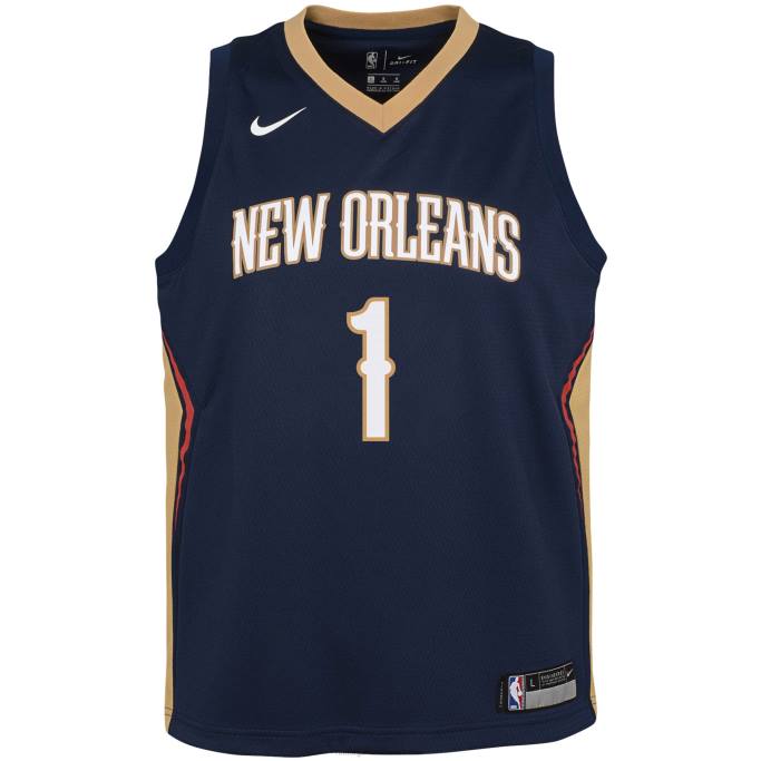 NBA 0F6D17465 New Orleans Pelicans Zion Williamson Nike Azul Marino Swingman Jersey
