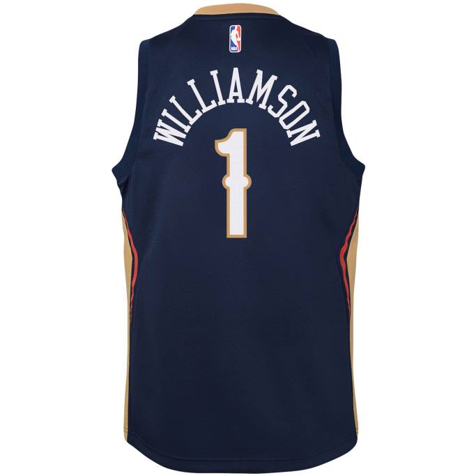 NBA 0F6D17465 New Orleans Pelicans Zion Williamson Nike Azul Marino Swingman Jersey