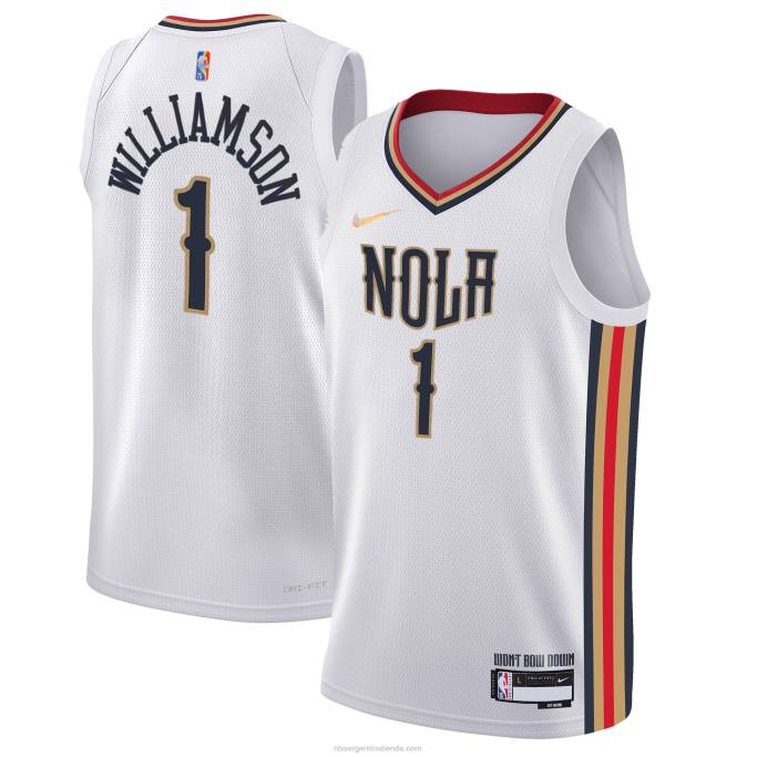 NBA 0F6D17546 camiseta new orleans pelicans zion williamson nike blanca swingman