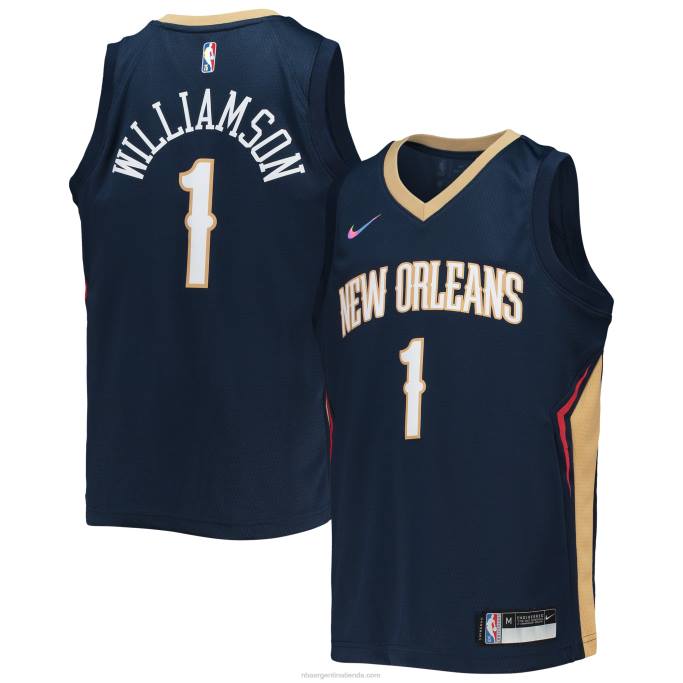 NBA 0F6D17876 New Orleans Pelicans Zion Williamson Nike Azul Marino Diamante Swingman Jersey
