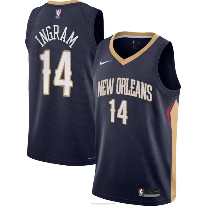 NBA 0F6D18194 Nueva orleans pelícanos brandon ingram nike azul marino swingman camiseta