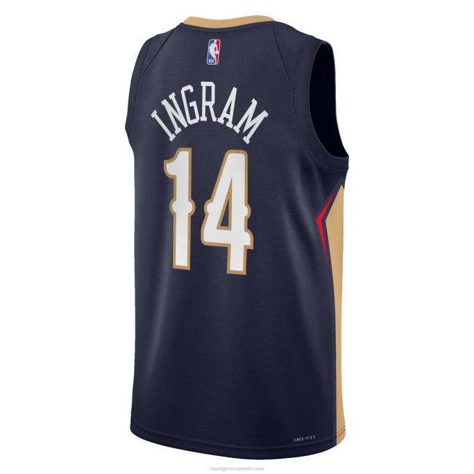 NBA 0F6D18194 Nueva orleans pelícanos brandon ingram nike azul marino swingman camiseta