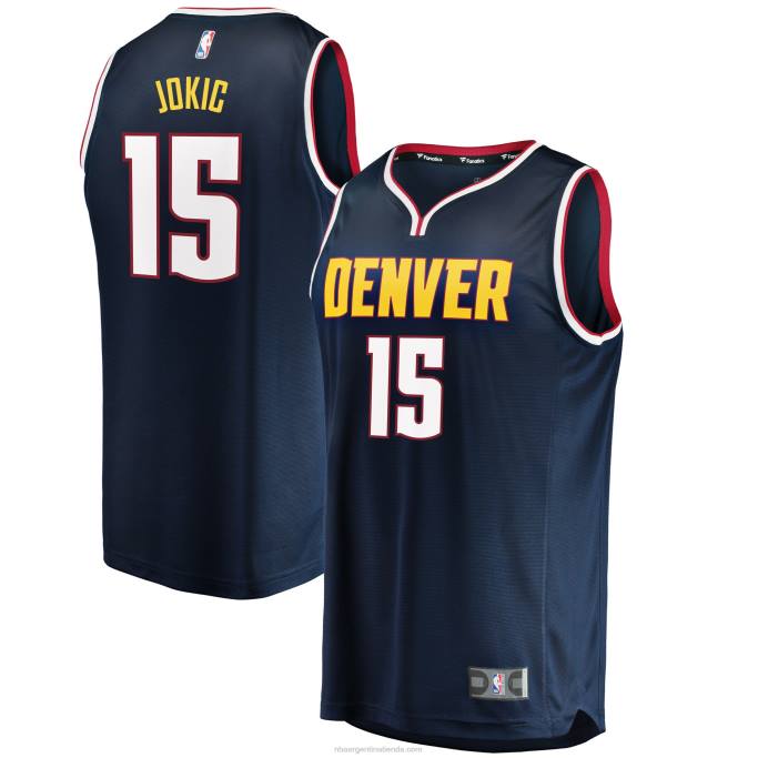 NBA 0F6D16733 denver nuggets nikola jokic camiseta azul réplica de ruptura rápida