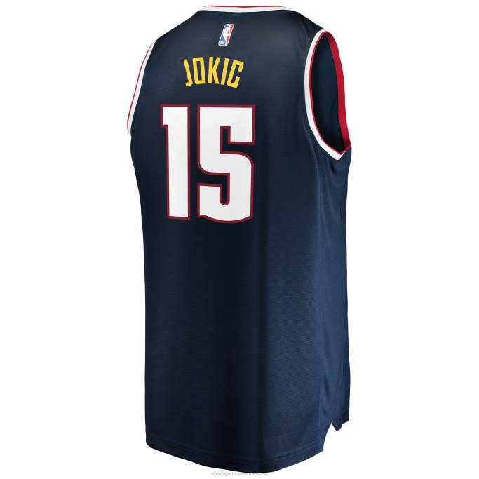 NBA 0F6D16733 denver nuggets nikola jokic camiseta azul réplica de ruptura rápida