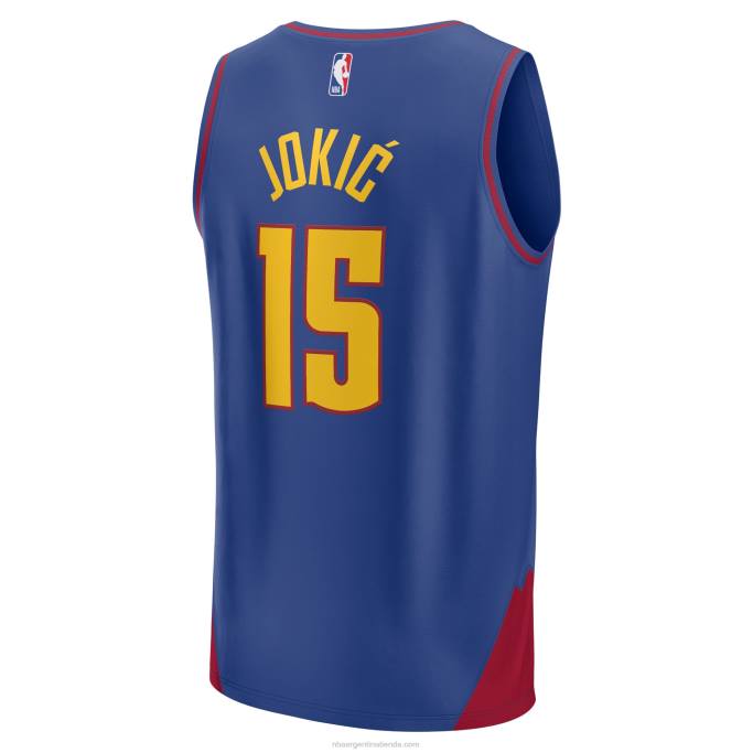 NBA 0F6D16769 denver nuggets nikola jokic camiseta azul de jugador de descanso rápido
