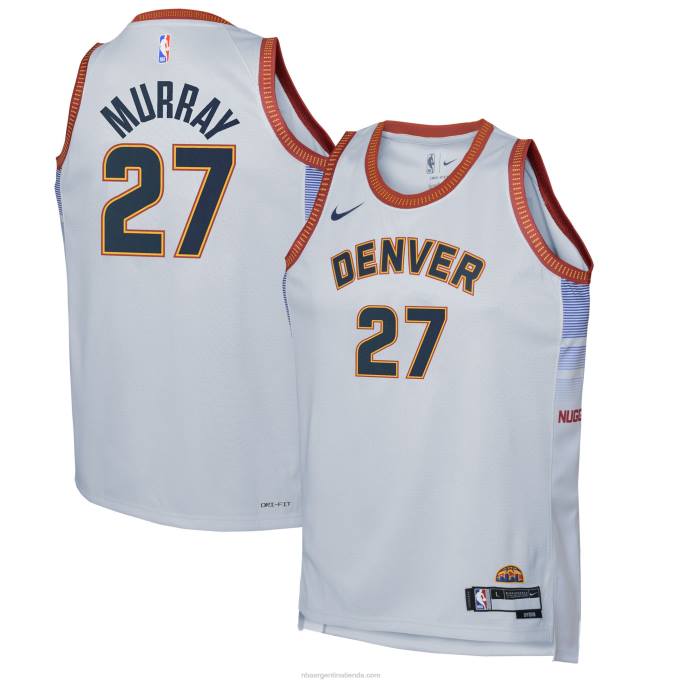 NBA 0F6D17228 denver nuggets jamal murray nike plata swingman camiseta