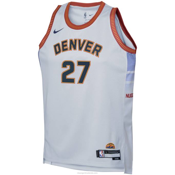 NBA 0F6D17228 denver nuggets jamal murray nike plata swingman camiseta