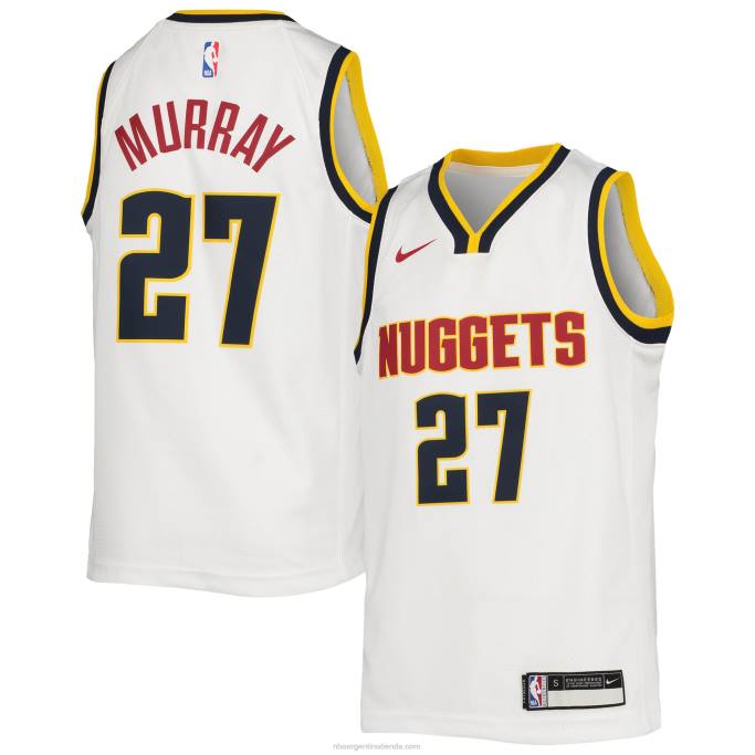 NBA 0F6D17512 camiseta nike swingman denver nuggets jamal murray blanca