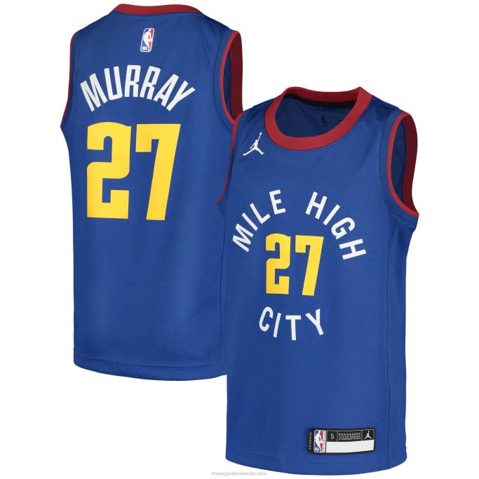 NBA 0F6D17670 denver nuggets jamal murray jordan marca azul swingman player jersey