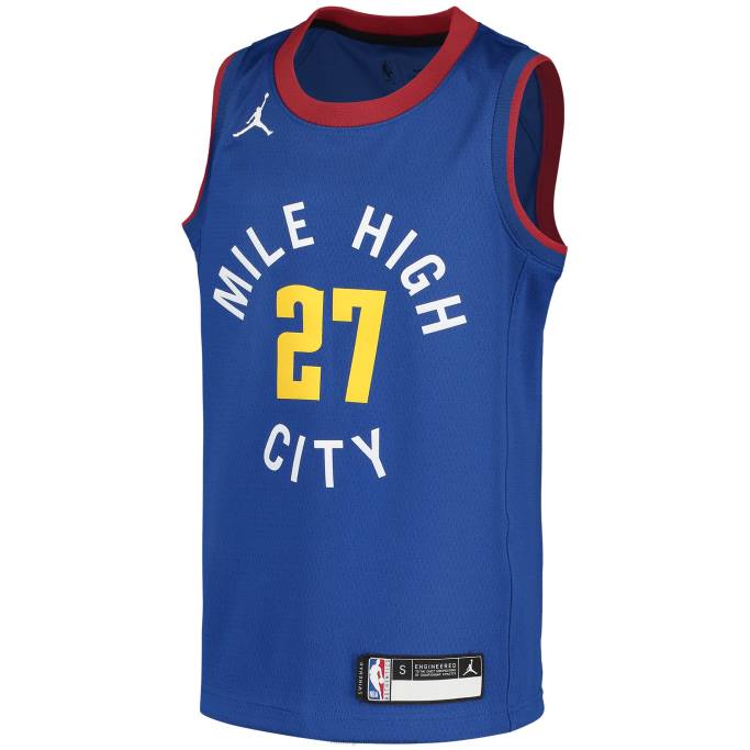 NBA 0F6D17670 denver nuggets jamal murray jordan marca azul swingman player jersey