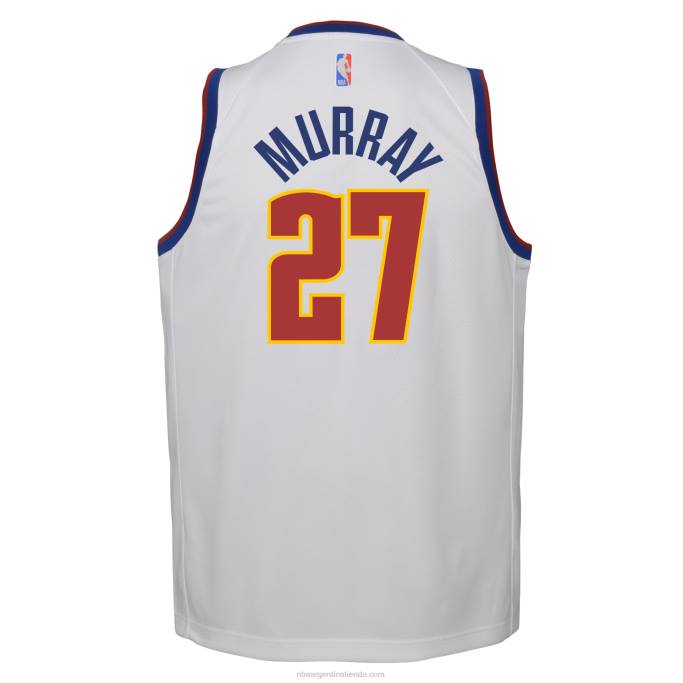 NBA 0F6D18034 denver nuggets jamal murray nike camiseta blanca de jugador swingman - edición ganada