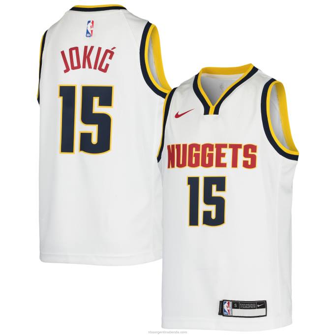 NBA 0F6D19112 camiseta denver nuggets nikola jokic nike blanca swingman