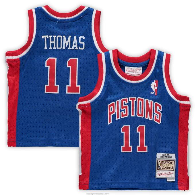 NBA 0F6D17158 detroit pistons isiah thomas blue hardwood classics playera de jugador retirado