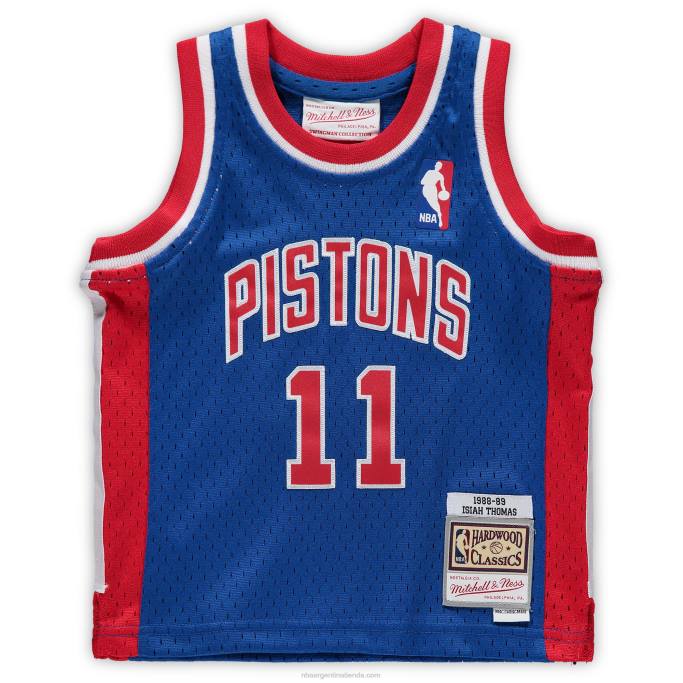NBA 0F6D17158 detroit pistons isiah thomas blue hardwood classics playera de jugador retirado