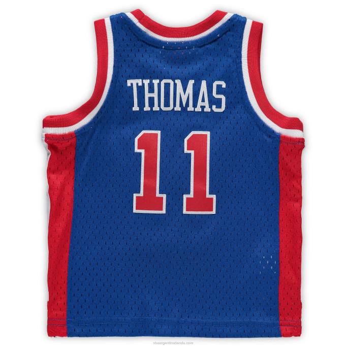 NBA 0F6D17158 detroit pistons isiah thomas blue hardwood classics playera de jugador retirado