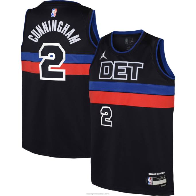 NBA 0F6D18276 detroit pistons cade cunningham jordan marca negro swingman jersey