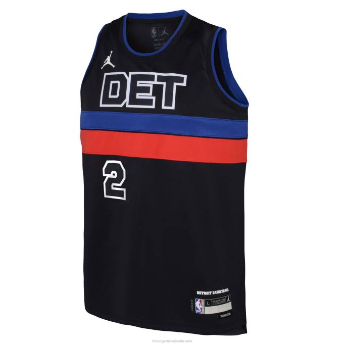 NBA 0F6D18276 detroit pistons cade cunningham jordan marca negro swingman jersey
