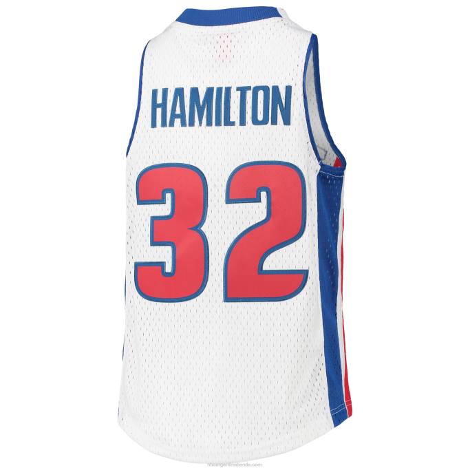 NBA 0F6D18728 detroit pistons richard hamilton blanco madera dura clásicos swingman jersey