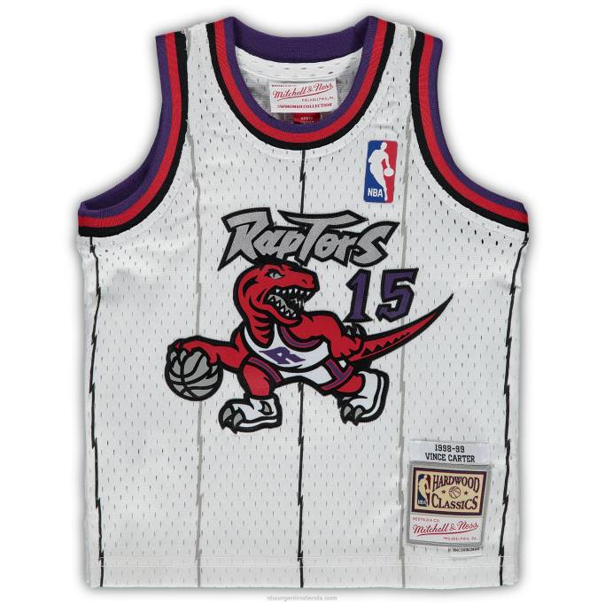 NBA 0F6D16926 toronto raptors vince carter mitchell & ness camiseta de jugador de clásicos de madera dura blanca
