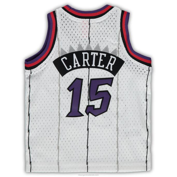 NBA 0F6D16926 toronto raptors vince carter mitchell & ness camiseta de jugador de clásicos de madera dura blanca