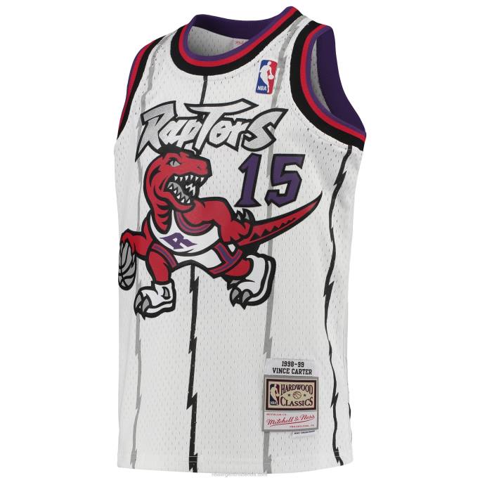 NBA 0F6D17083 toronto raptors vince carter mitchell & ness white hardwood classics swingman retroceso jersey