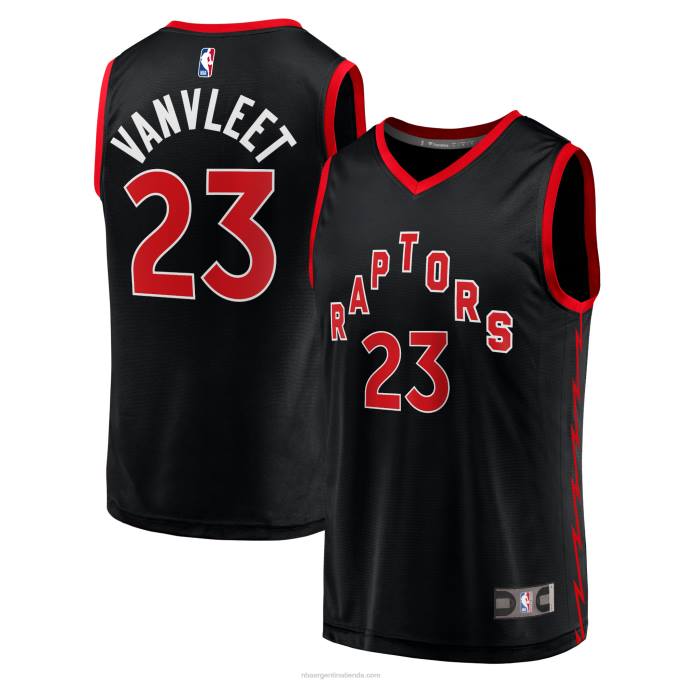 NBA 0F6D17175 toronto raptors fred vanvleet camiseta negra de jugador de descanso rápido