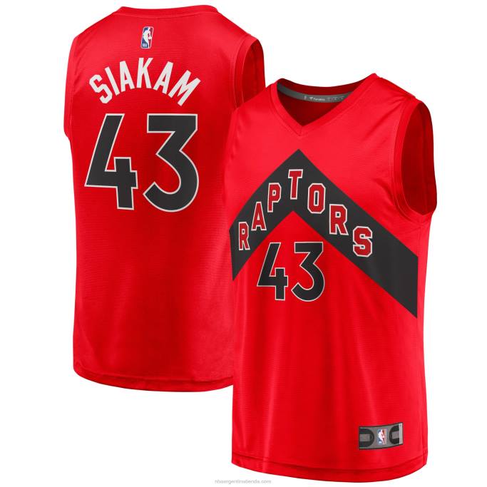 NBA 0F6D17324 toronto raptors pascal siakam rojo fast break player jersey