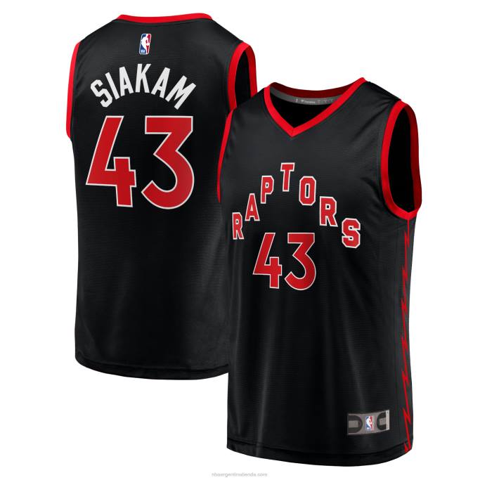 NBA 0F6D17834 toronto raptors pascal siakam camiseta negra de jugador de descanso rápido