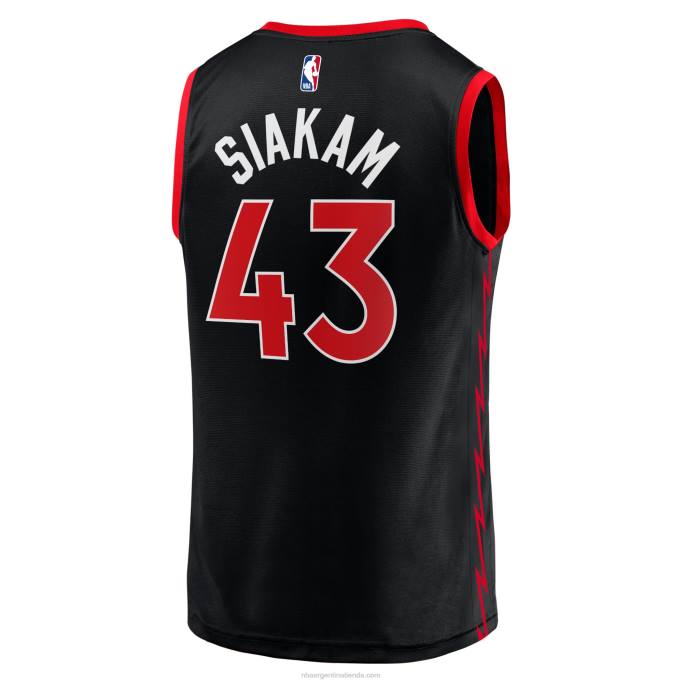 NBA 0F6D17834 toronto raptors pascal siakam camiseta negra de jugador de descanso rápido