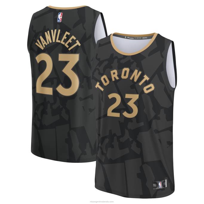 NBA 0F6D17941 toronto raptors fred vanvleet negro fastbreak camiseta