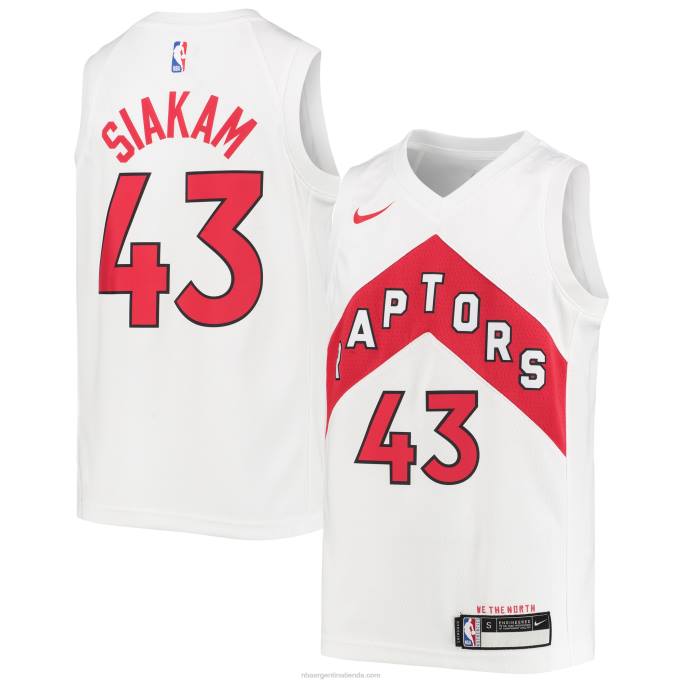NBA 0F6D18629 camiseta toronto raptors pascal siakam nike blanca swingman