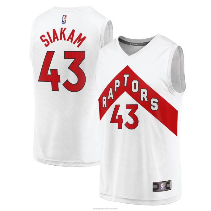 NBA 0F6D19144 toronto raptors pascal siakam blanco fast break replica jersey