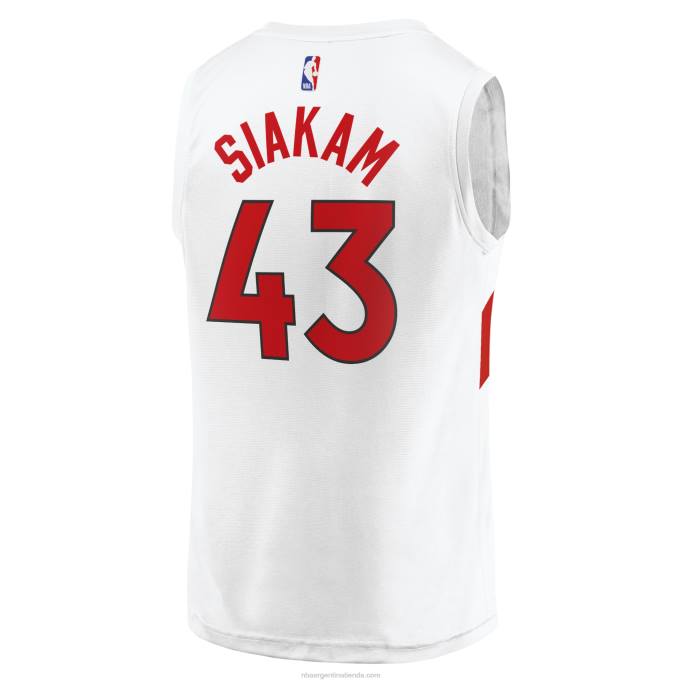 NBA 0F6D19144 toronto raptors pascal siakam blanco fast break replica jersey