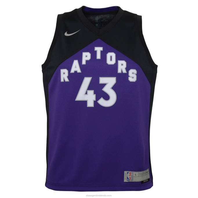 NBA 0F6D19292 toronto raptors pascal siakam nike negro/púrpura swingman jugador camiseta - edición ganada