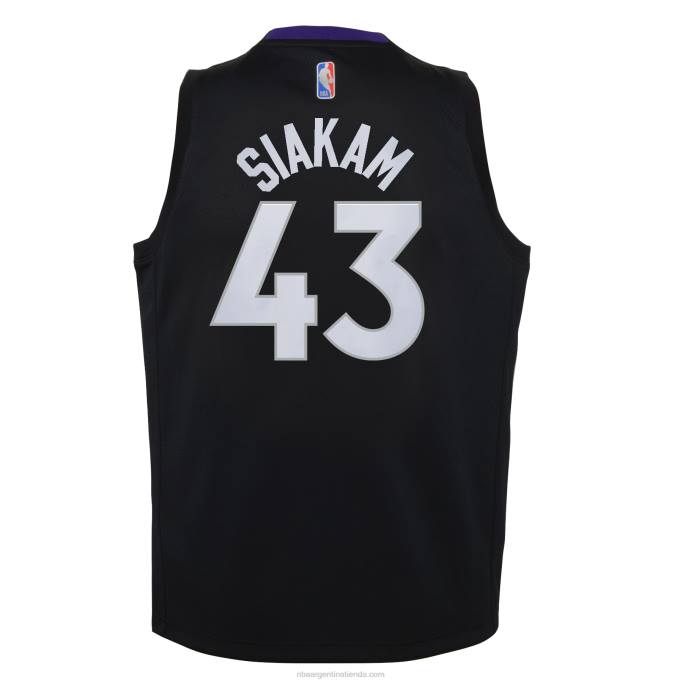 NBA 0F6D19292 toronto raptors pascal siakam nike negro/púrpura swingman jugador camiseta - edición ganada