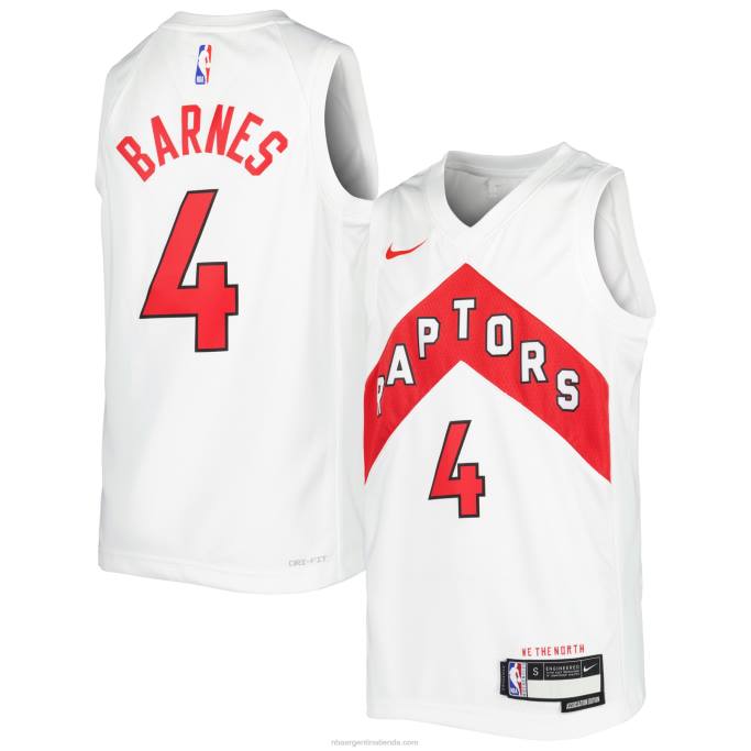 NBA 0F6D19686 toronto raptors scottie barnes nike blanco swingman jugador jersey