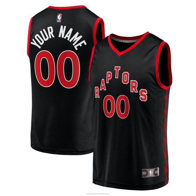 NBA 0F6D19880 Toronto Raptors Réplica de camiseta personalizada negra Fast Break