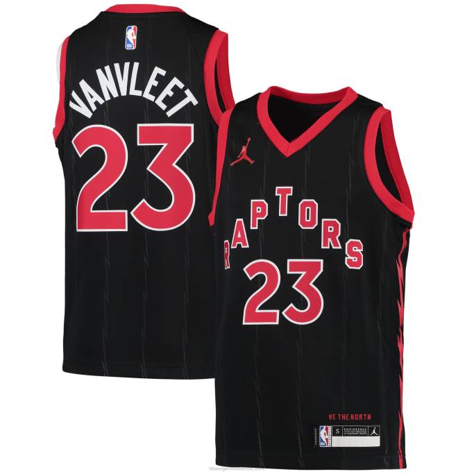 NBA 0F6D19914 toronto raptors fred vanvleet jordan marca jugador negro jersey